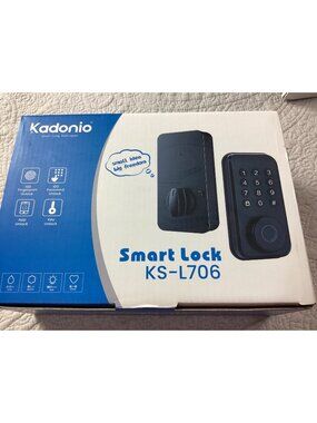 Kadonio KS-L706 Smart Door Lock 4-In-1 Access* Fingerprint Password App Key Unlo